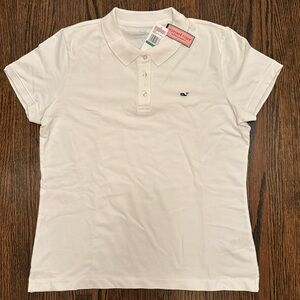 Vineyard Vines white women’s polo. New with tags